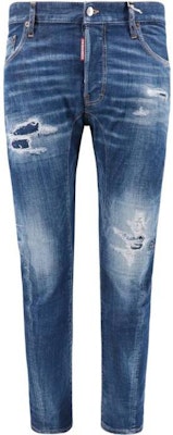 DSQUARED2 男士蓝色做旧牛仔裤 FW23 S74LB1334S30342470 Order DSQUARED2 男士蓝色做旧牛仔裤 FW23 S74LB1334S30342470