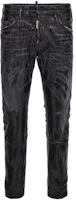 DSQUARED2 FW23 Distressed Mid-Rise Black Straight-Leg Jeans for Men S74LB1344S30357-900 DSQUARED2 FW23 Distressed Mid-Rise Black Straight-Leg Jeans for Men S74LB1344S30357-900