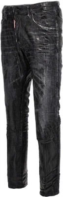 Jeans Negros Rectos de Hombre DSQUARED2 FW23 de Tiro Medio con Efecto Desgastado. S74LB1344S30357-900 Lookbook Jeans Negros Rectos de Hombre DSQUARED2 FW23 de Tiro Medio con Efecto Desgastado. S74LB1344S30357-900