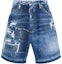 Buy DSQUARED2 FW23 男士藍色磨損中腰牛仔短褲 S74MU0840S30309-470
