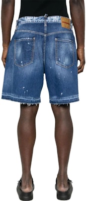 DSQUARED2 FW23 男士藍色磨損中腰牛仔短褲 S74MU0840S30309-470 Shop DSQUARED2 FW23 男士藍色磨損中腰牛仔短褲 S74MU0840S30309-470