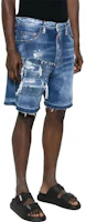 Purchase DSQUARED2 FW23 Distressed Mid-Rise Denim Shorts Men’s Blue S74MU0840S30309-470
