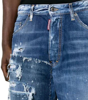 Details for DSQUARED2 FW23 Distressed Mid-Rise Denim Shorts Men’s Blue S74MU0840S30309-470