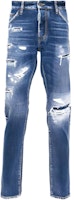 DSQUARED2 FW23 Distressed Mid-Rise Straight Jeans Blue S74LB1436S30309-470 DSQUARED2 FW23 Distressed Mid-Rise Straight Jeans Blue S74LB1436S30309-470