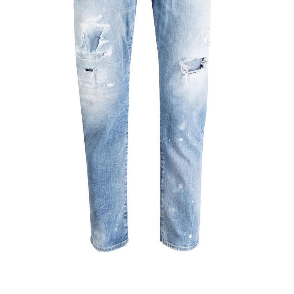 DSQUARED2 FW23 Distressed Tapered Fit Jeans  Blue Denim S71LB1253S30664-470 圖 7
