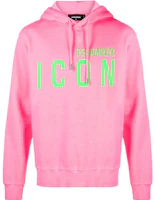 Dsquared2 FW23 Fluorescent Pink Logo Print Hoodie Men’s Casual Long Sleeve. S79GU0118S25030-911 Dsquared2 FW23 Fluorescent Pink Logo Print Hoodie Men’s Casual Long Sleeve. S79GU0118S25030-911