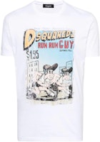 DSQUARED2 FW23 Letter Print Crew Neck Short Sleeve T-Shirt White Mens. S74GD1226S23009-100 DSQUARED2 FW23 Letter Print Crew Neck Short Sleeve T-Shirt White Mens. S74GD1226S23009-100