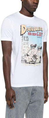 DSQUARED2 男士白色字母印花短袖圆领T恤 FW23款。 S74GD1226S23009-100 Purchase DSQUARED2 男士白色字母印花短袖圆领T恤 FW23款。 S74GD1226S23009-100
