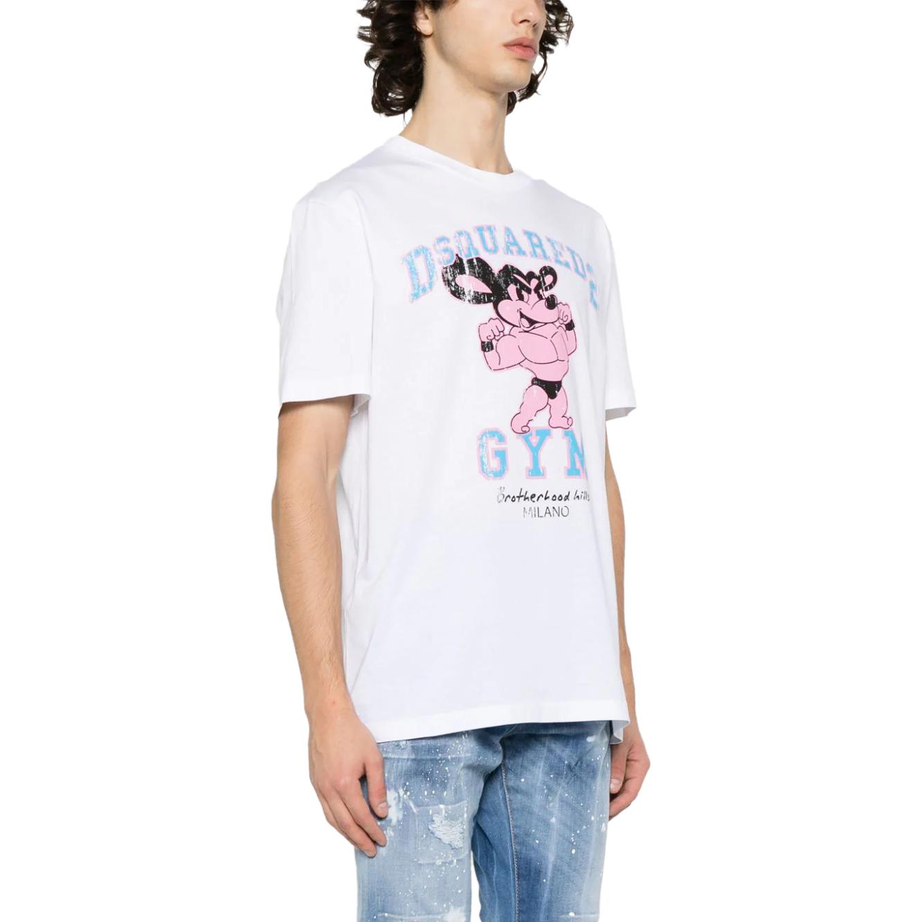 Purchase DSQUARED2 FW23 标志印花短袖圆领T恤 白色 (). S74GD1232S23009-100