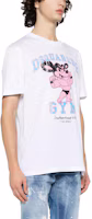 Purchase DSQUARED2 FW23 Logo Graphic Print Crewneck Short Sleeve T-Shirt White (). S74GD1232S23009-100
