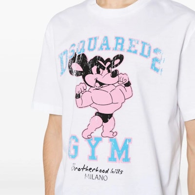 DSQUARED2 FW23 标志印花短袖圆领T恤 白色 (). S74GD1232S23009-100 Sizing DSQUARED2 FW23 标志印花短袖圆领T恤 白色 (). S74GD1232S23009-100