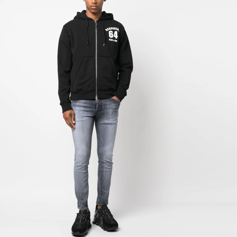 Lookbook DSQUARED2 FW23 メンズロゴジップアップフーディージャケット. S71HG0131S25030-900