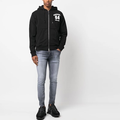 DSQUARED2 FW23 メンズロゴジップアップフーディージャケット. S71HG0131S25030-900 Lookbook DSQUARED2 FW23 メンズロゴジップアップフーディージャケット. S71HG0131S25030-900