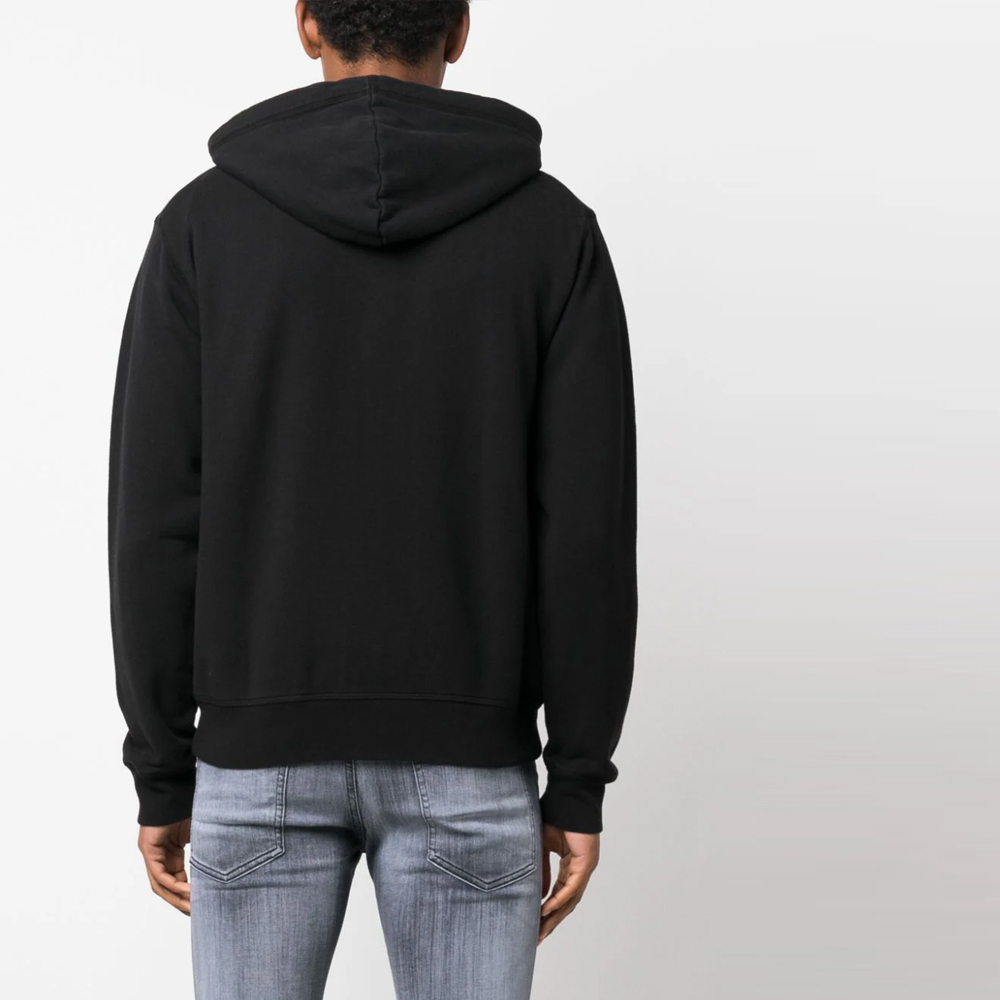 Shop DSQUARED2 FW23 メンズロゴジップアップフーディージャケット. S71HG0131S25030-900