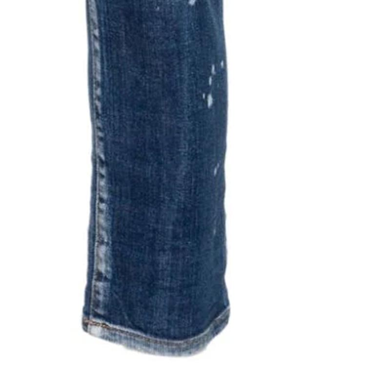 DSQUARED2 FW23 Mid-Rise Tapered Distressed Washed Indigo Jeans for Men. S74LB1439S30872-470 圖 9
