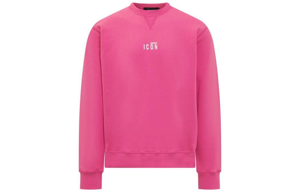 Dsquared2 FW23 Oversized Crewneck Pullover Sweatshirt Pink Mens S79GU0009S25516260