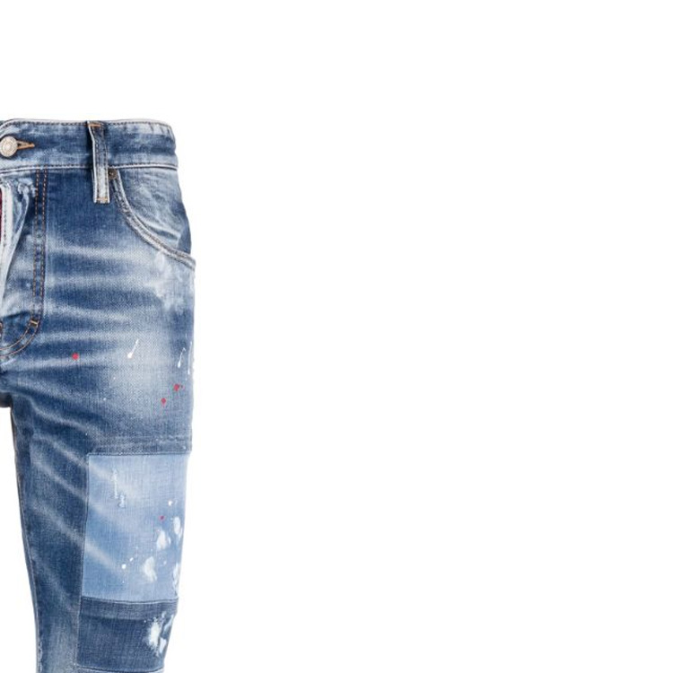 DSQUARED2 FW23 Paint-Splatter Slim-Fit Distressed Jeans Indigo Blue . S74LB1456S30663-470 圖 6