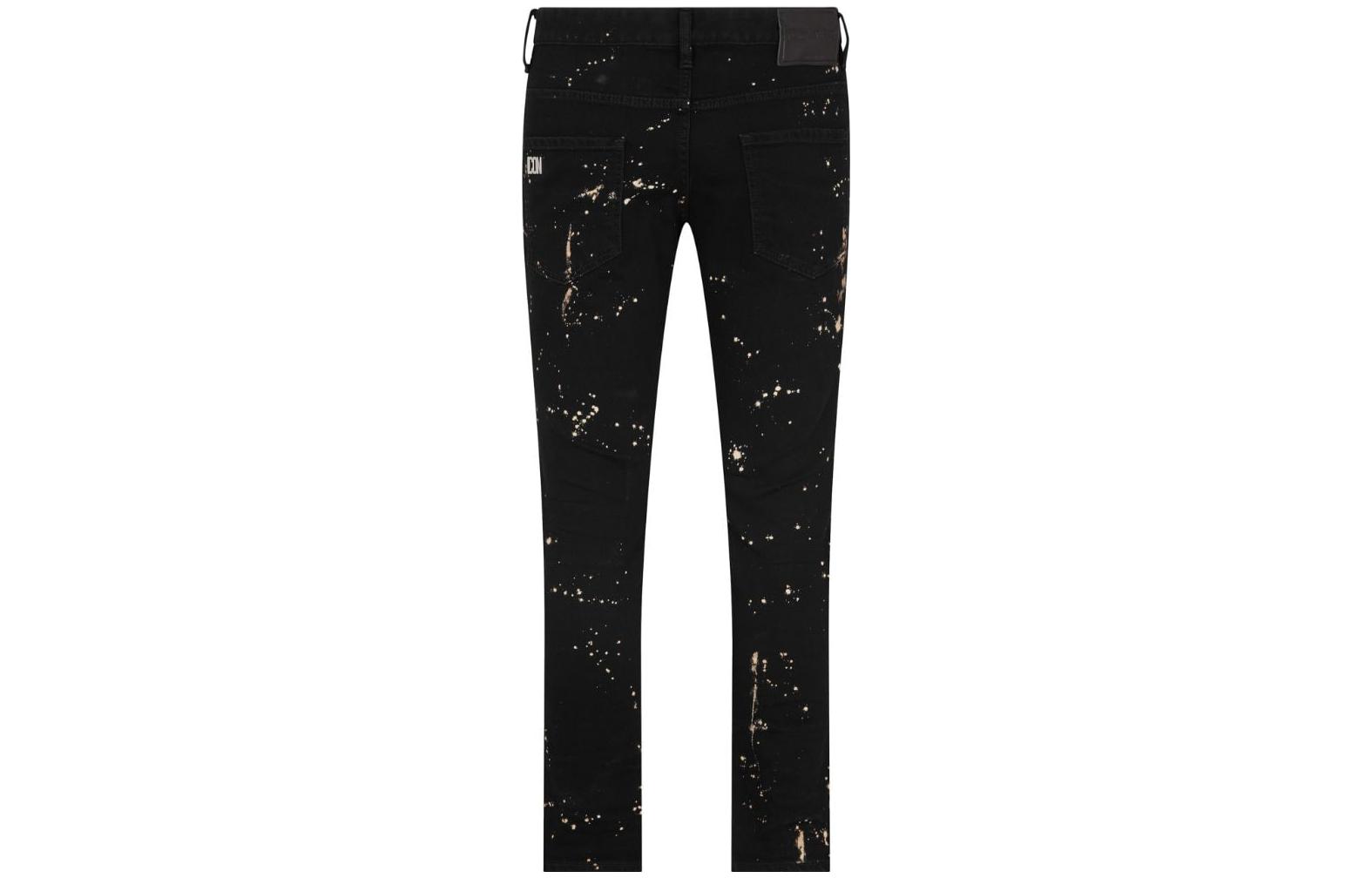 DSQUARED2 FW23 Paint-Splatter Slim Straight Jeans Men Black S79LA0071S30564-900 圖 3