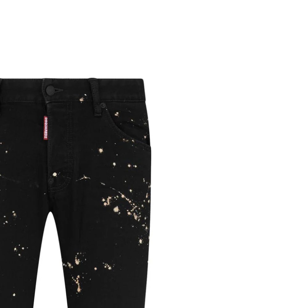 DSQUARED2 FW23 Paint-Splatter Slim Straight Jeans Men Black S79LA0071S30564-900 圖 7