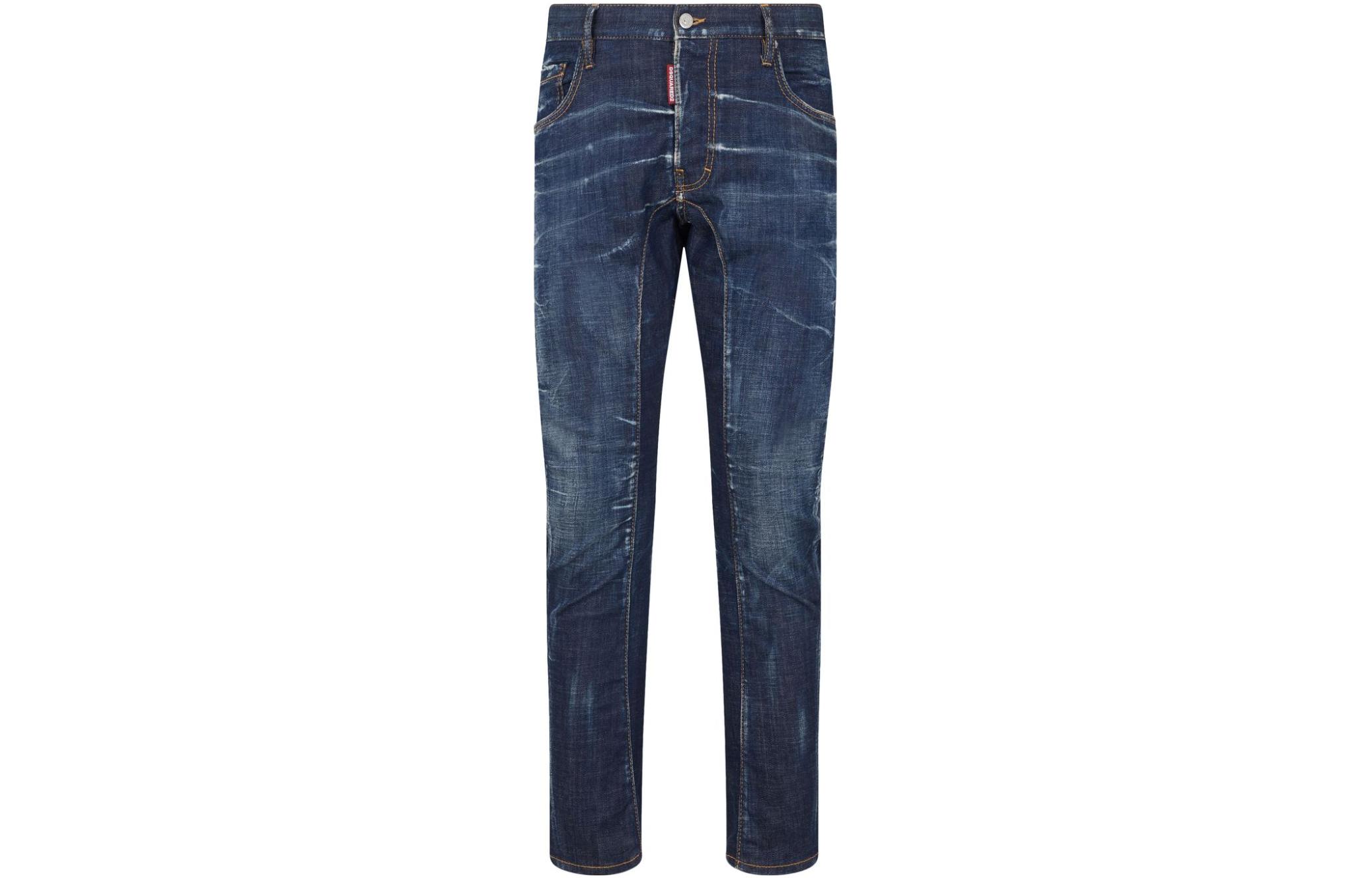 DSQUARED2 FW23 Straight Fit Mid-Rise Logo Patch Jeans Men’s Blue S74LB1487S30342-470 圖 2