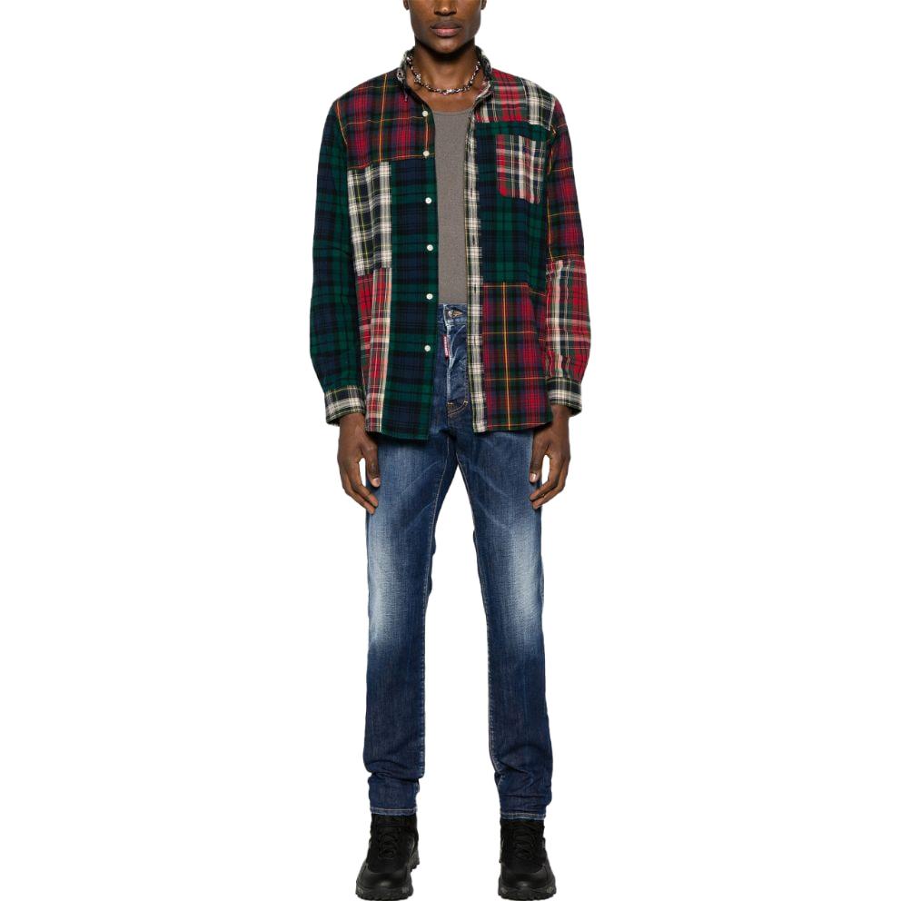 DSQUARED2 FW23 Washed Slim Fit Straight-Leg Denim Jeans Men Dark Blue S74LB1461S30789-470 圖 3