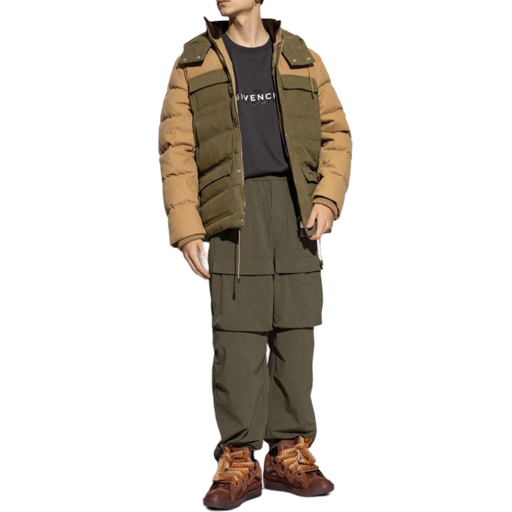 Lookbook DSQUARED2 FW24可拆式帽刺繡Logo羽絨外套綠色男款 S74AM1503D35141-726