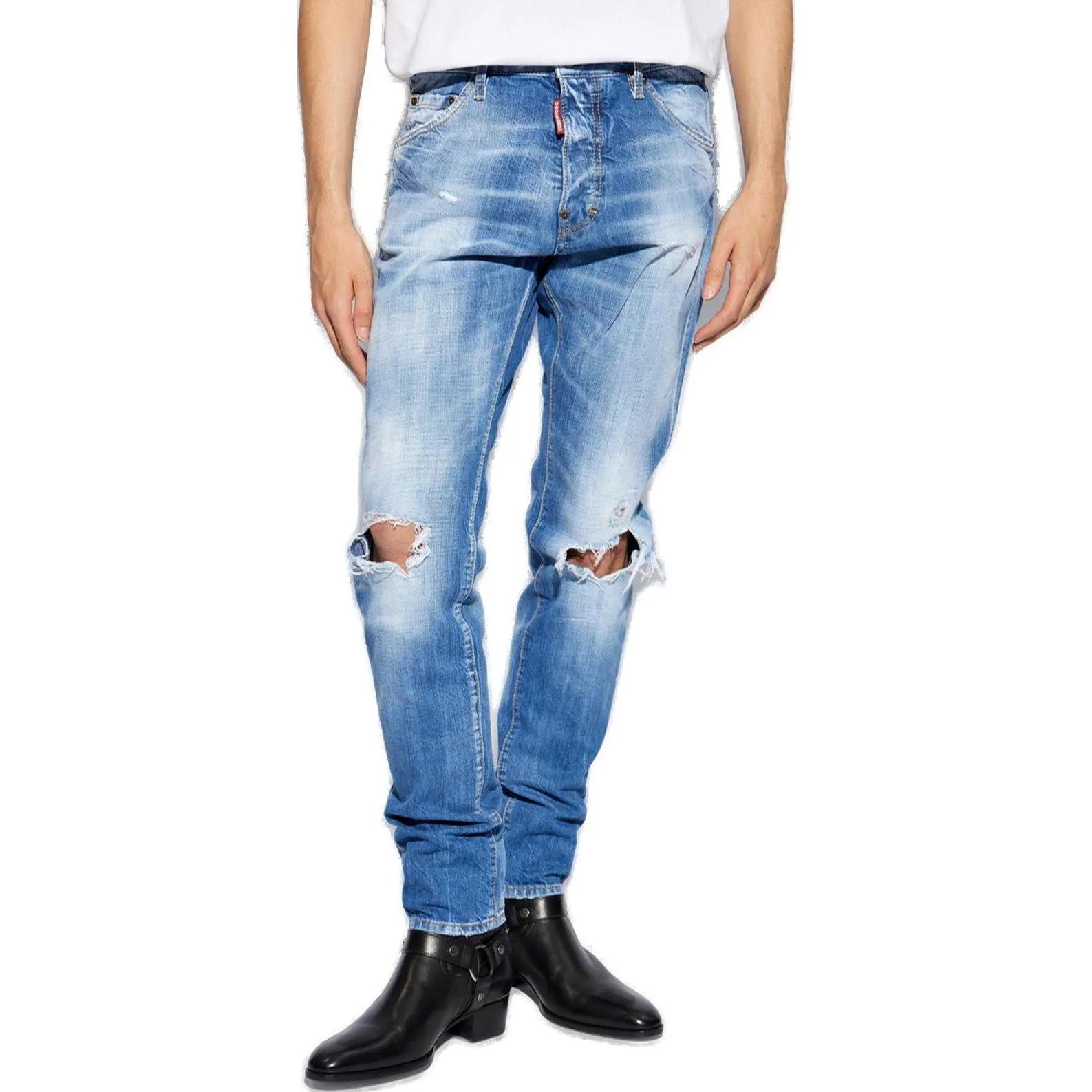 DSQUARED2 FW24 Gradient Distressed Zipper Jeans Men’s Blue S30309S74LB1532-470 圖 3
