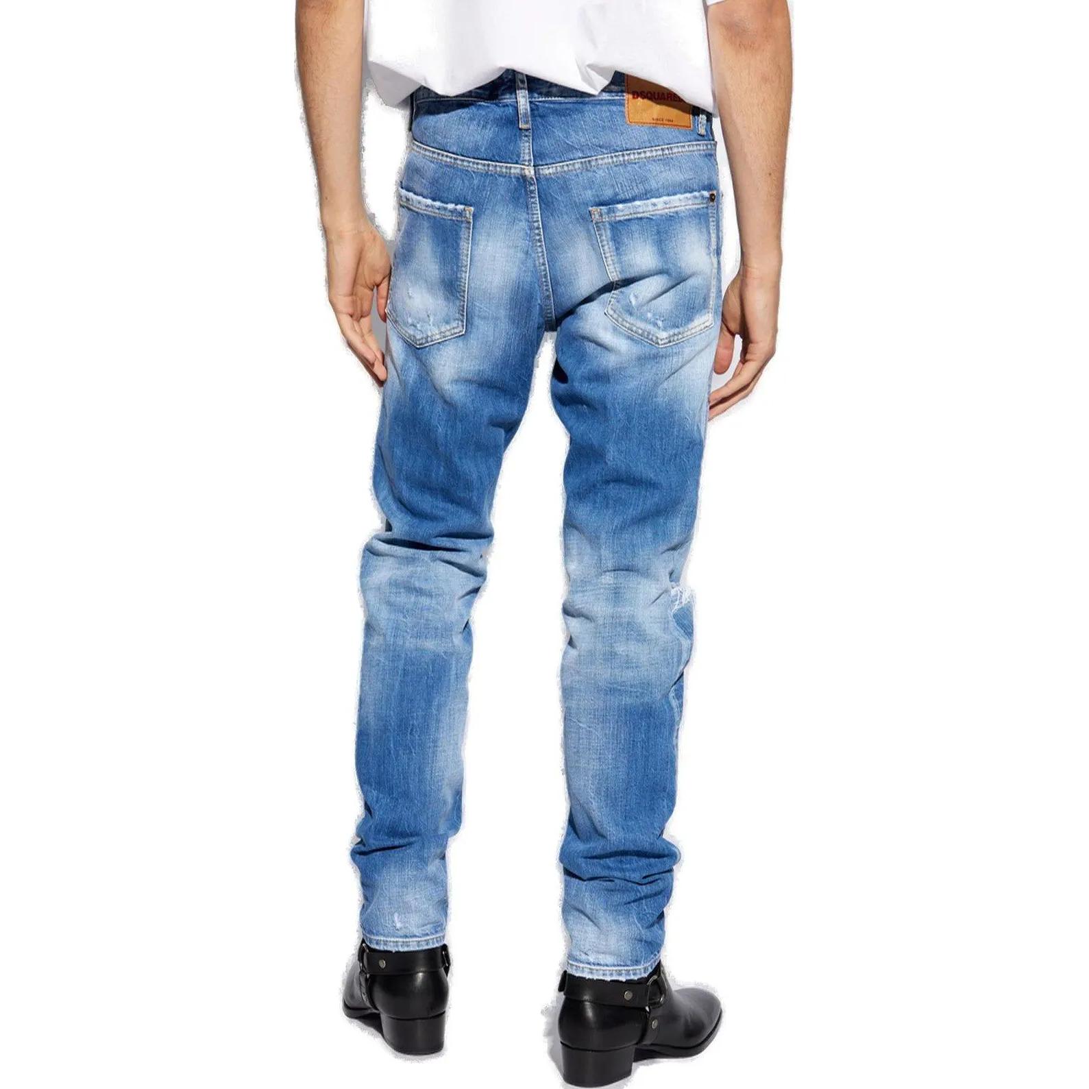 DSQUARED2 FW24 Gradient Distressed Zipper Jeans Men’s Blue S30309S74LB1532-470 圖 5
