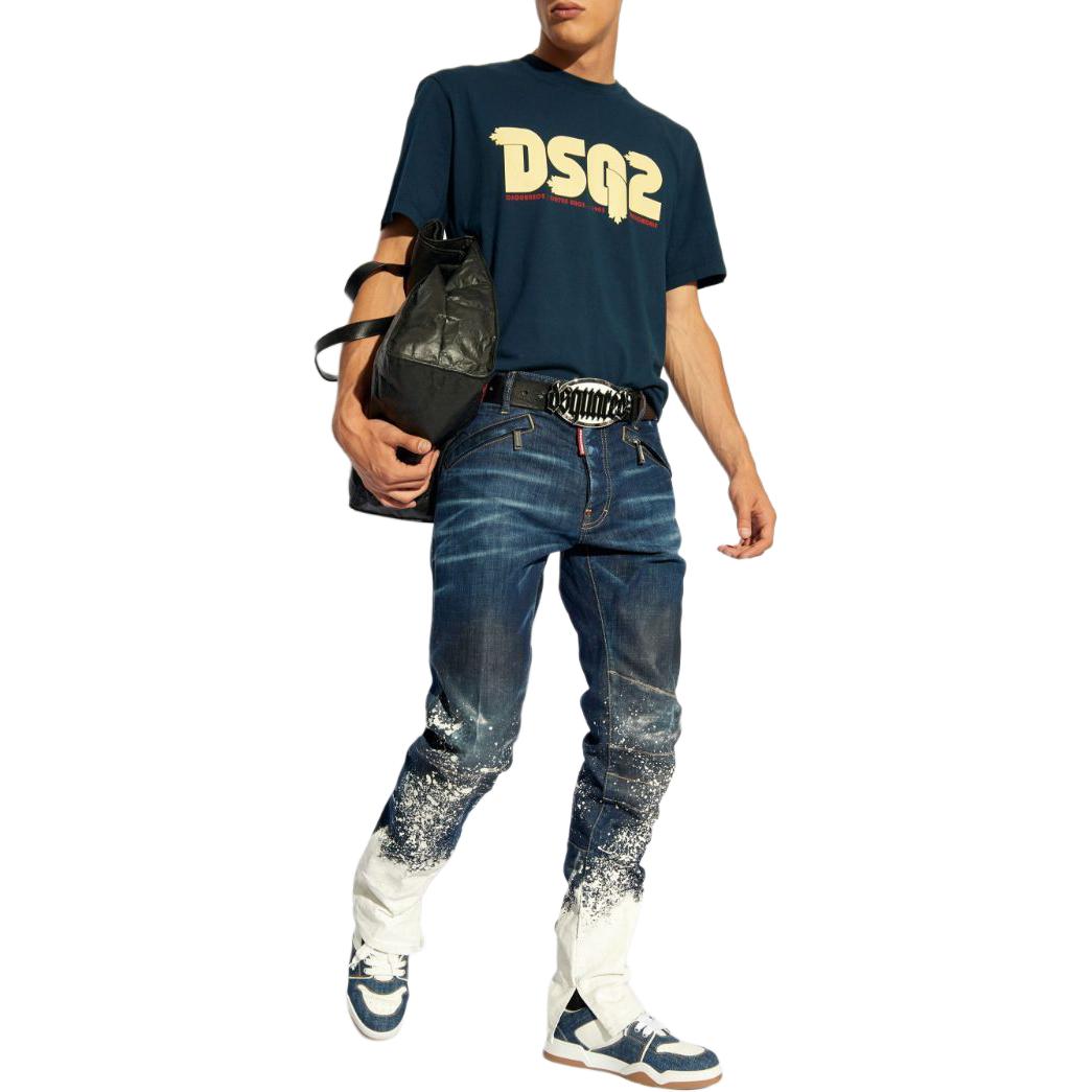 DSQUARED2 FW24 Splatter Mid-Rise Straight Jeans Men Blue S71LB1532S30342 圖 5