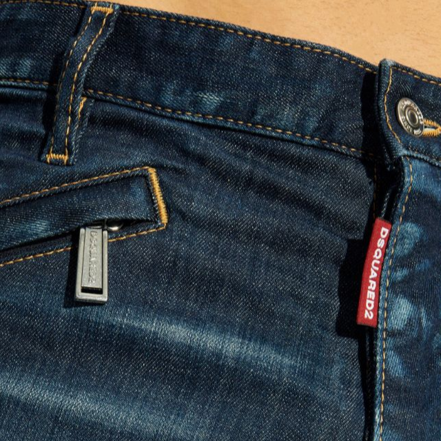 DSQUARED2 FW24 Splatter Mid-Rise Straight Jeans Men Blue S71LB1532S30342 圖 6