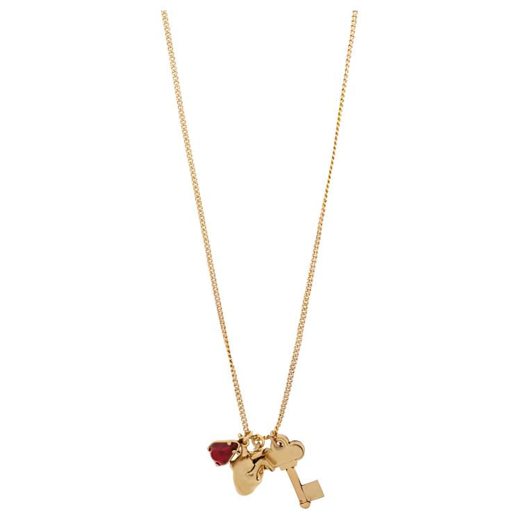 Order DSQUARED2 男士金色钥匙设计黄铜项链 NEM029137200001F009