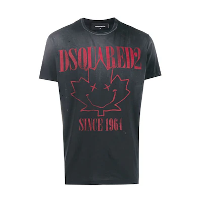 DSQUARED2 Gradient Logo Print Crew Neck T-Shirt Black S71GD0830S21600-900