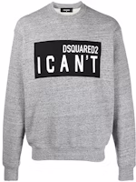 Dsquared2 Grey Solid Color Sweatshirt with Letter Print S74GU0529S254638-60M Dsquared2 Grey Solid Color Sweatshirt with Letter Print S74GU0529S254638-60M