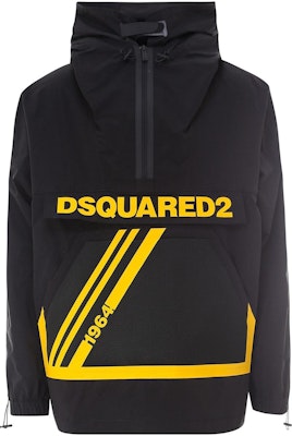 DSQUARED2 ハーフジップ フーディジャケット ロゴプリント ブラック S74AM1140S53578-900 Buy DSQUARED2 ハーフジップ フーディジャケット ロゴプリント ブラック S74AM1140S53578-900