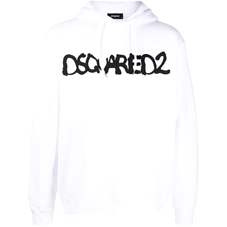Dsquared2 Letter Print Oversized Sweatshirt White - S71GU0453S25042-100