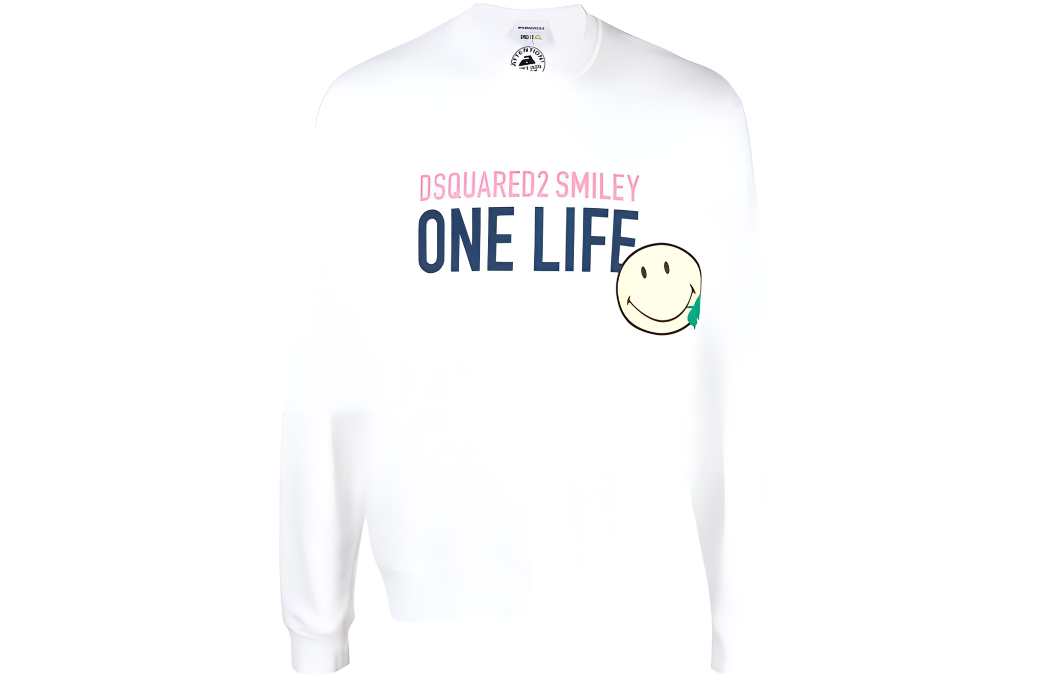Dsquared2 Letter Smiley Print Crewneck Sweatshirt White S78GU0055S25535-100