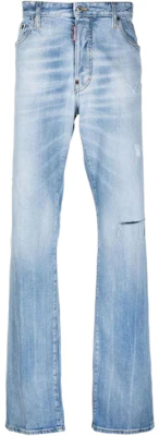 DSQUARED2 Light Blue Distressed Low-Rise Straight Jeans for Men. S74LB1353S30663-470 Buy DSQUARED2 Light Blue Distressed Low-Rise Straight Jeans for Men. S74LB1353S30663-470