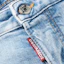 Sizing DSQUARED2 Light Blue Distressed Low-Rise Straight Jeans for Men. S74LB1353S30663-470