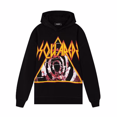 Dsquared2 Logo Cartoon Graphic Printed Fleece Sweatshirt Men’s Black S71GU0330S25042-900