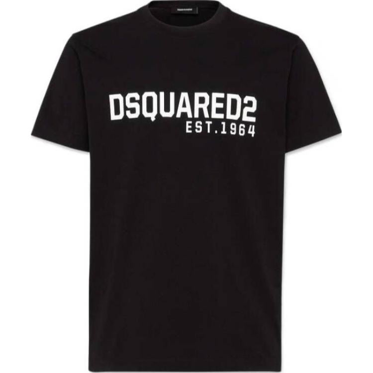 Order DSQUARED2 标志宽松版型圆领短袖T恤 黑色 S71GD1457D20014-900