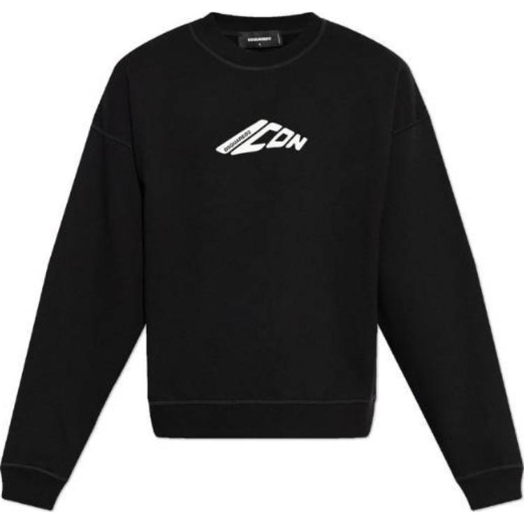 Dsquared2 Logo Crewneck Oversized Pullover Sweatshirt Men’s Black S79GU0136D25007-900