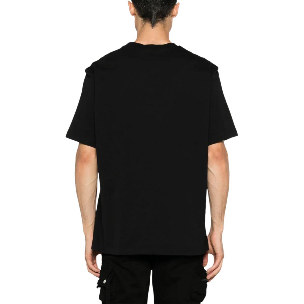 Shop DSQUARED2 男士黑色短袖圆领印花T恤 S74GD1353D20020-900