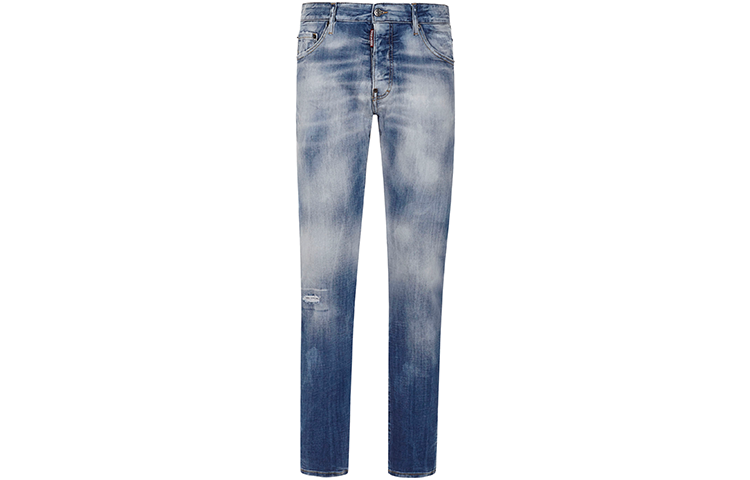 DSQUARED2 Logo Distressed Slim Fit Washed Blue Jeans for Men. S71LB0901S30342-470 圖 2
