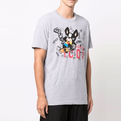DSQUARED2 涂鸦卡通印花灰色短袖T恤 休闲装 S79GC0045S22146-857 Shop DSQUARED2 涂鸦卡通印花灰色短袖T恤 休闲装 S79GC0045S22146-857