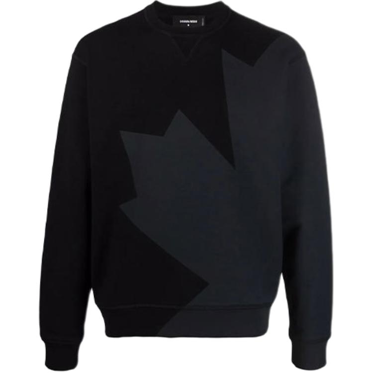 Dsquared2 Logo Graphic Fleece Knit Winter Sweatshirt Black (). S74GU0517S25042-900
