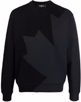 Dsquared2 Logo Graphic Fleece Knit Winter Sweatshirt Black (). S74GU0517S25042-900 Dsquared2 Logo Graphic Fleece Knit Winter Sweatshirt Black (). S74GU0517S25042-900