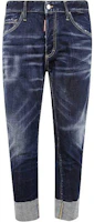 DSQUARED2 Logo Mid-Rise Zip Jeans Men Dark Blue S74LB1590S30664-470 DSQUARED2 Logo Mid-Rise Zip Jeans Men Dark Blue S74LB1590S30664-470