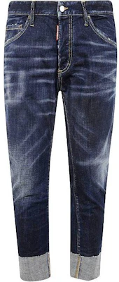 DSQUARED2 Logo Celana Jeans Pria Mid-Rise Dark Blue dengan Resleting. S74LB1590S30664-470 Order DSQUARED2 Logo Celana Jeans Pria Mid-Rise Dark Blue dengan Resleting. S74LB1590S30664-470