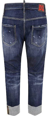 DSQUARED2 Logo Celana Jeans Pria Mid-Rise Dark Blue dengan Resleting. S74LB1590S30664-470 Lookbook DSQUARED2 Logo Celana Jeans Pria Mid-Rise Dark Blue dengan Resleting. S74LB1590S30664-470