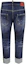 Lookbook DSQUARED2 Logo Celana Jeans Pria Mid-Rise Dark Blue dengan Resleting. S74LB1590S30664-470